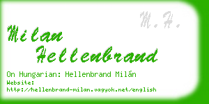 milan hellenbrand business card